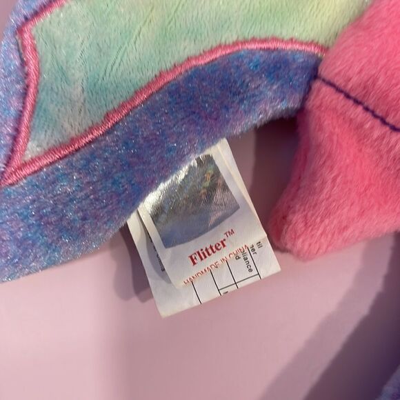 Vintage Ty Beanie Baby Flitter the Pink & Purple Butterfly 1999 EUC NWT 8” long - Picture 6 of 9